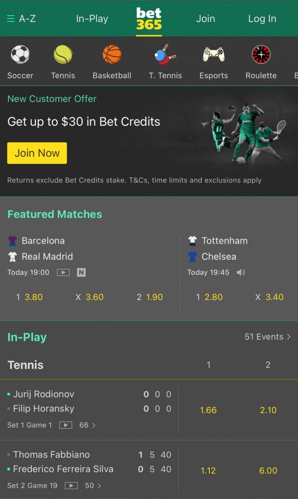 bet365 betting apps
