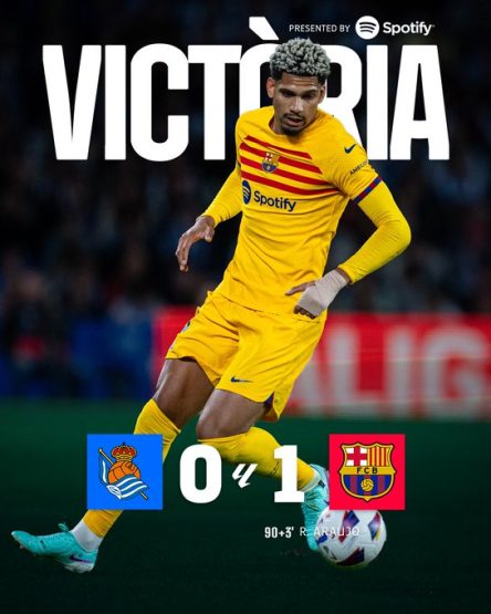 أراوخويهدي الفوز لبرشلونة في الثواني الأخيرة أمام ريال سوسييداد! 