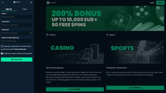 Mega Dice online casino