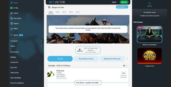 BetVictor live horse racing betting