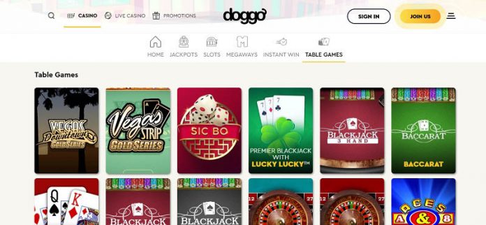Doggo Casino Table Games 