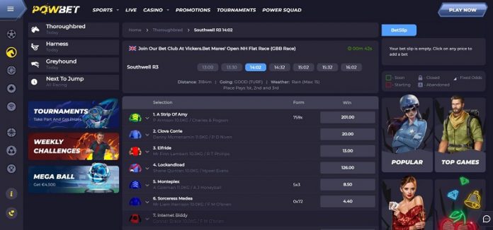 Powbet horse racing betting online in Canada