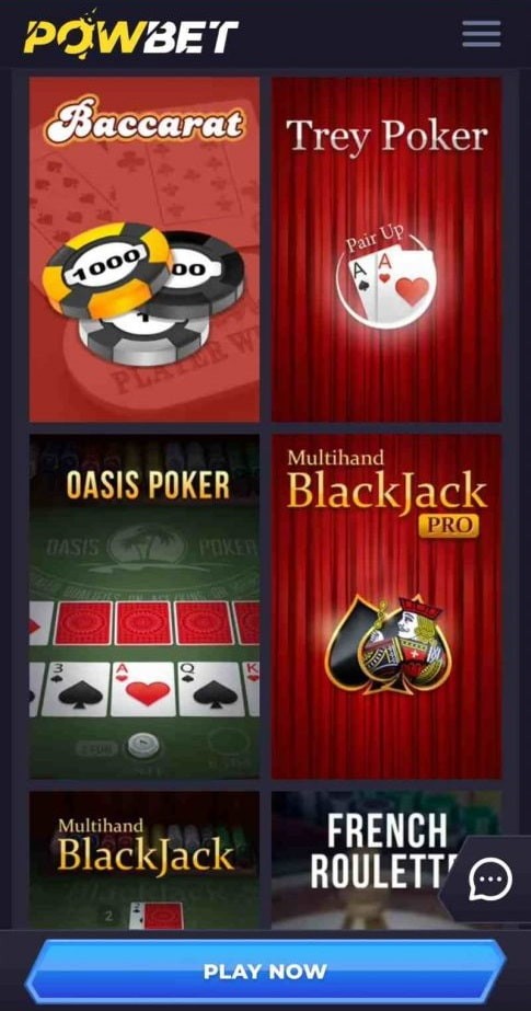powbet poker betting app