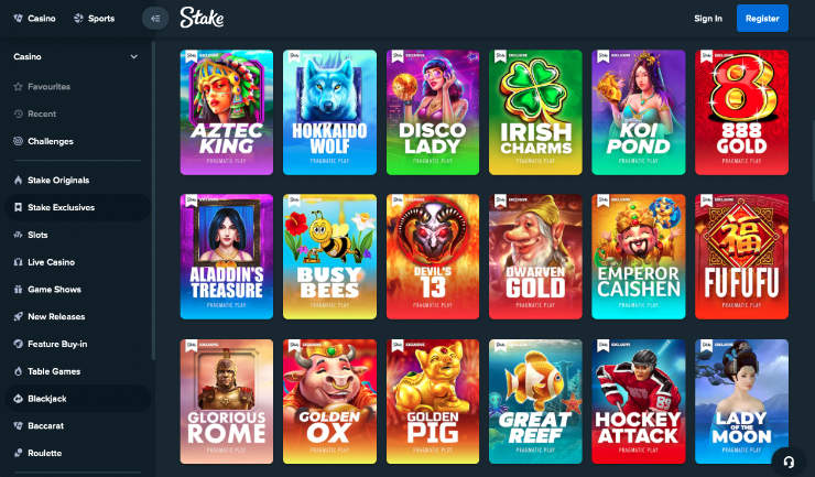 Stake.com Casino Games