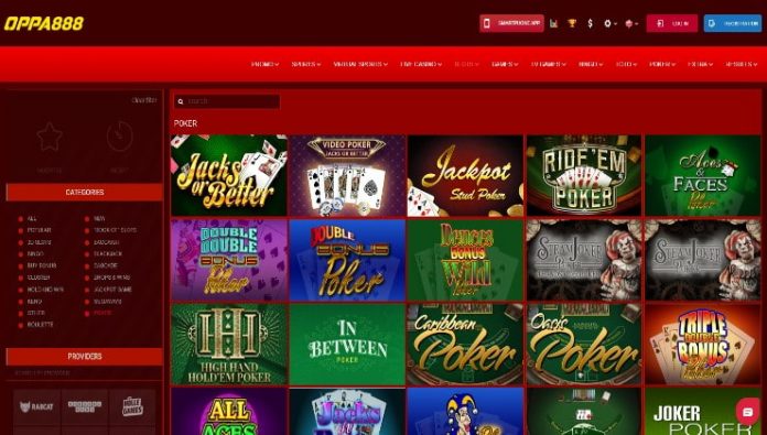 The video poker options on hand at Oppa888 casino