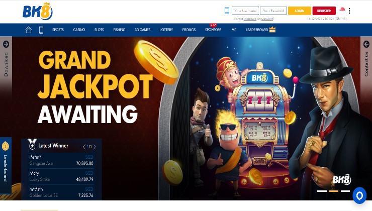 BK8 online casino homepage