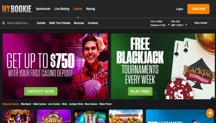 The MyBookie online casino platform