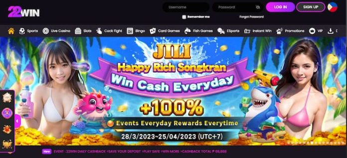 22WIN homepage - the best baccarat casino Philippines