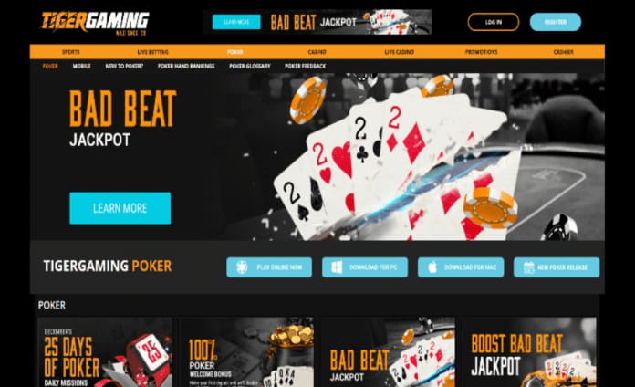 tiger gaming online poker