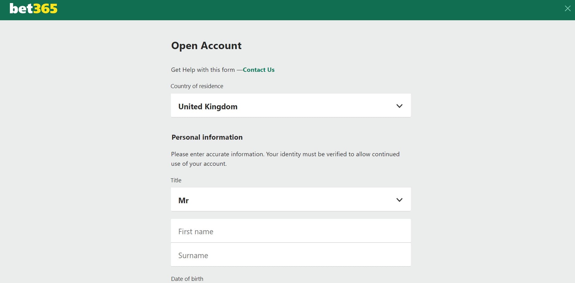 bet365 Free Bet Welcome Offer