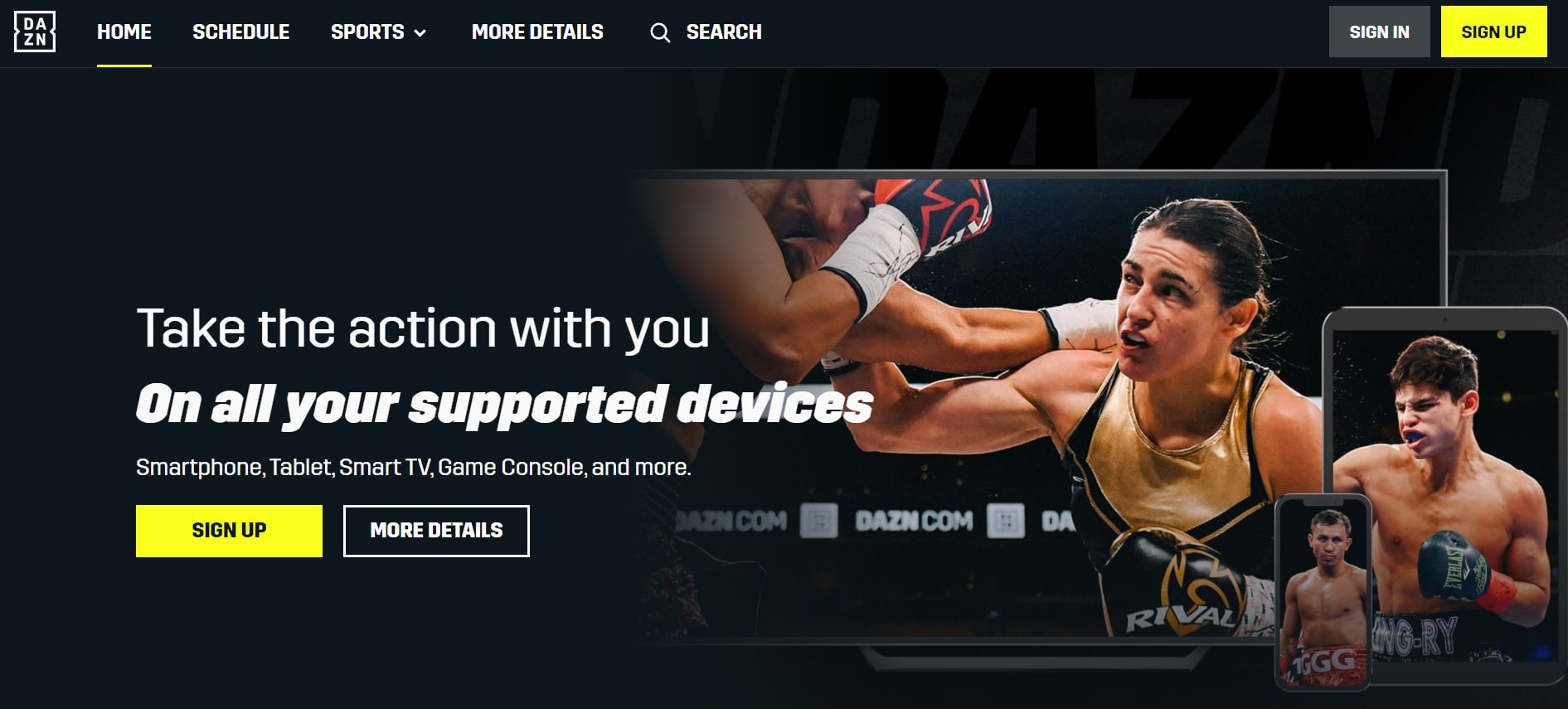 DAZN boxing streaming sites min