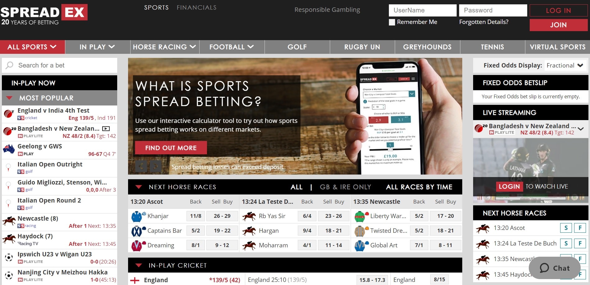 sports spread betting uk