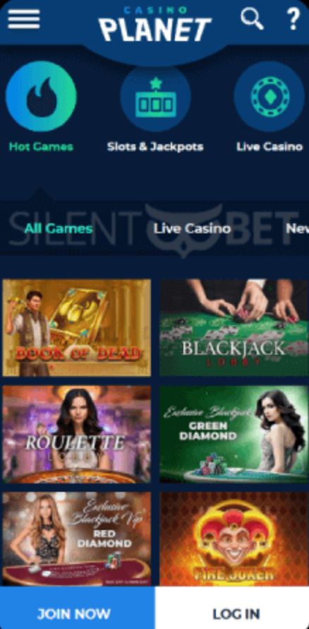 Casino Planet Mobile App