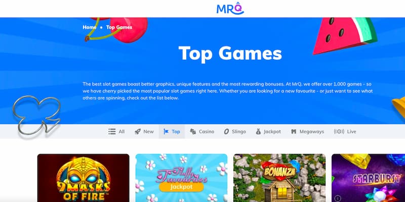 Mr Q top online slots