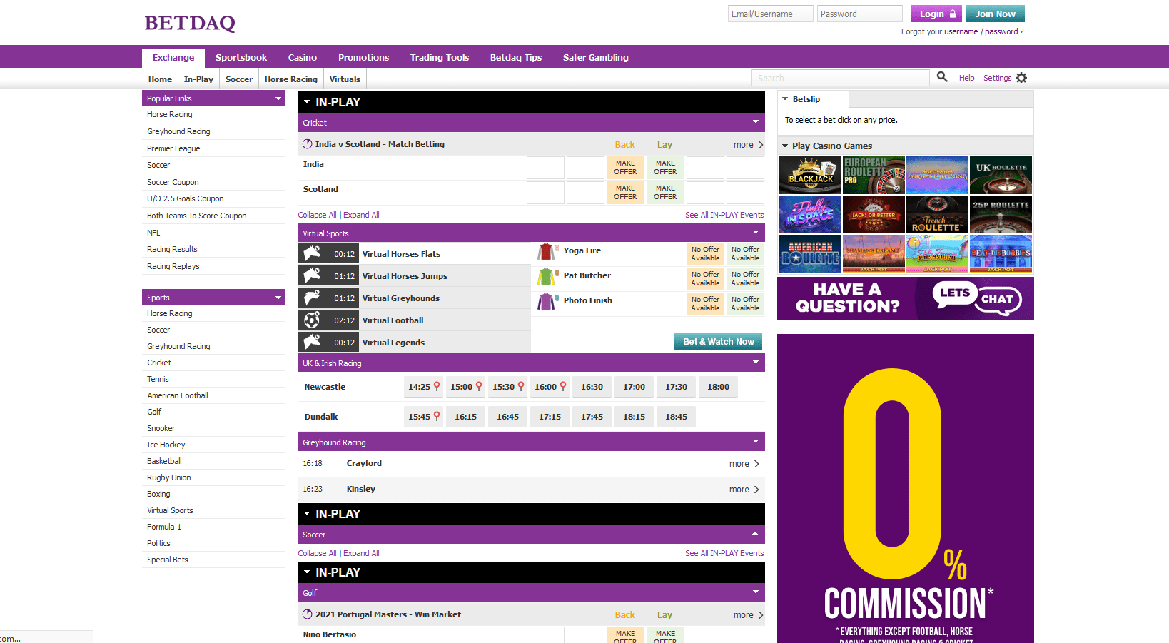 Betdaq - Betting Exchange Site with Up to £1,000 Cashback Offer