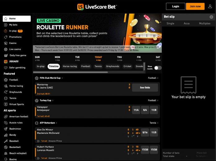 LiveScore Bet Landing Page