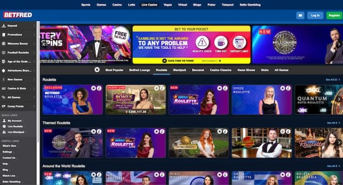 Betfred Casino live roulette
