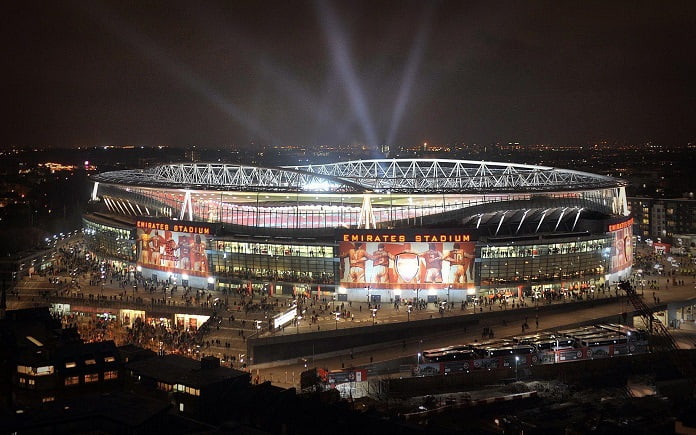 The Arsenal Stadium better known as the Emirates Stadium