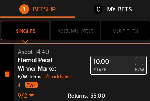 Eternal Pearl is the horse racing NAP of the day for 15 October 2022