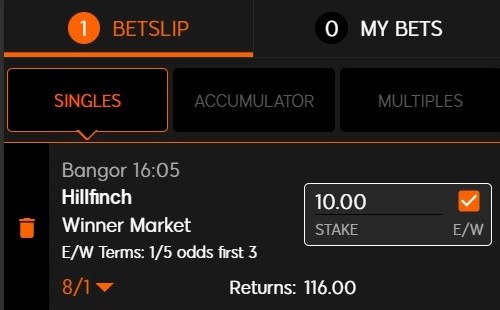 Hillfinch is NB to our horse racing NAP of the day for 25 October 2022