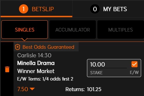 NB to our horse racing NAP of the day for 30 October 2022 is Minella Drama