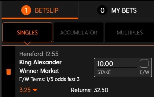 NB to our horse racing NAP of the day for 31 October is 2022 King Alexander