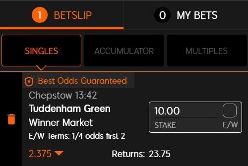 The horse racing NAP of the day for 8 October 2022 is Tuddenham Green