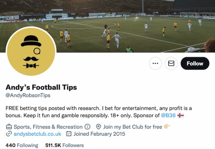 Andy Robson Tipster Twitter
