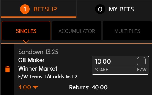 Git Maker is NB to our horse racing NAP of the day for 6 November 2022