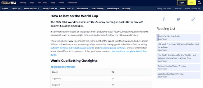 William Hill World Cup Blog