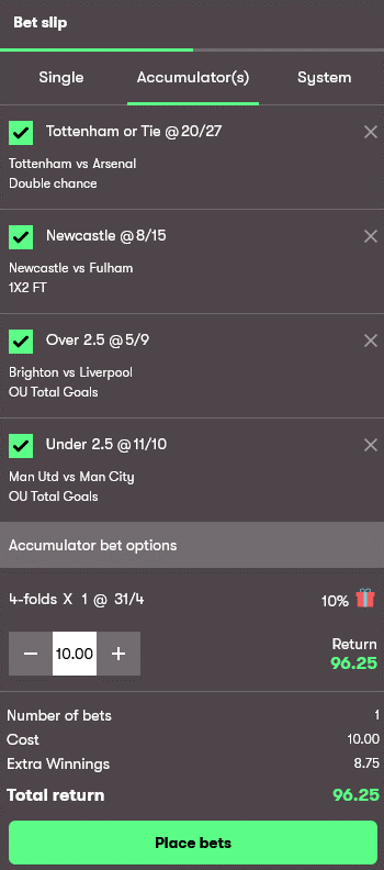 10bet slip