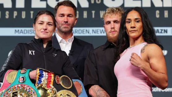 Katie Taylor vs Amanda Serrano with Eddie Hearn and Jake Paul