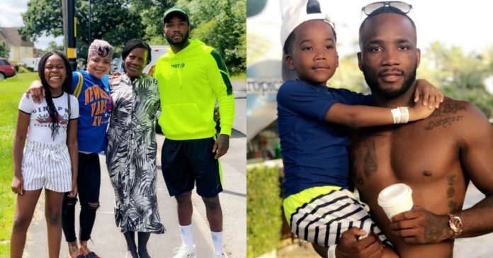 Leon Edwards with his family