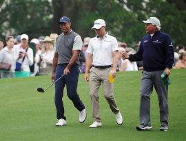 Tiger Woods, Justin Thomas and Fred Couples - The Masters 2023