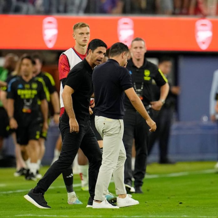 Mikel Arteta and Xavi