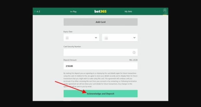 Bet365 sign up step 3