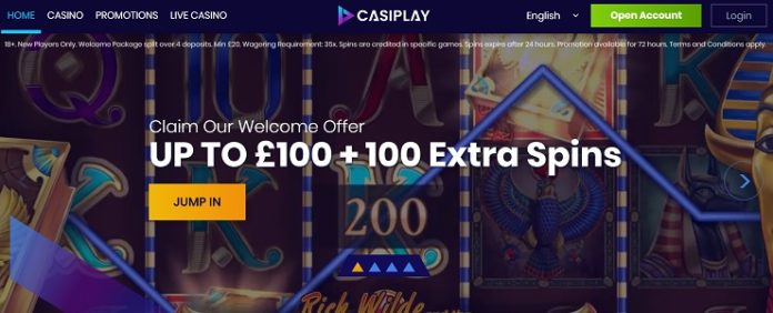 Best Payout Online Casino UK Casiplay homepage