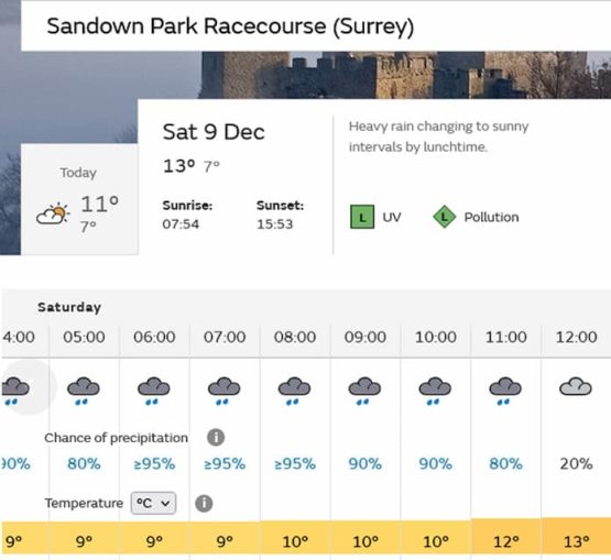 sandown weather