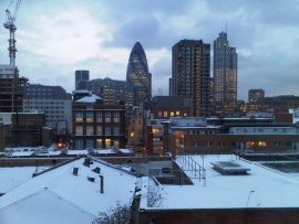 London coldest weather snow