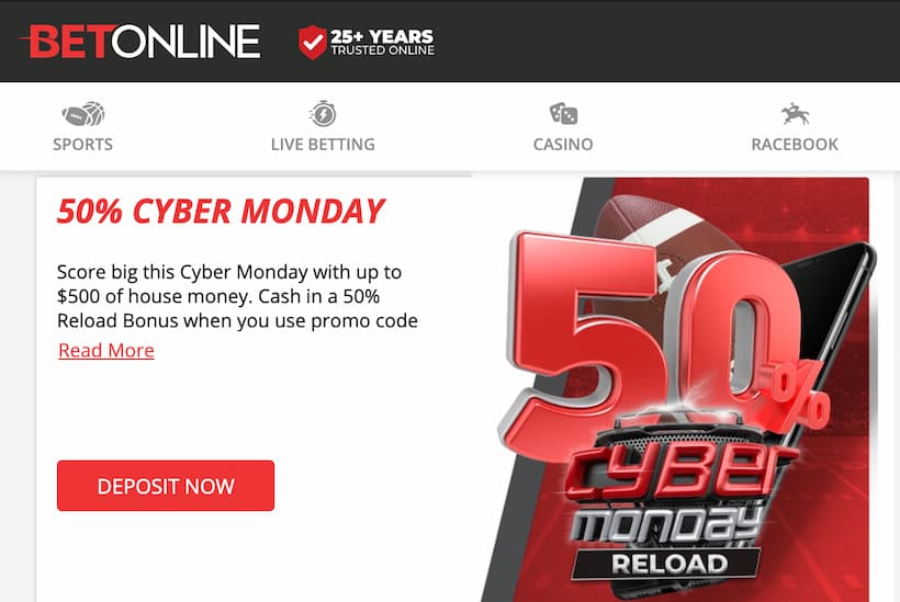 betonline - cyber monday free offers