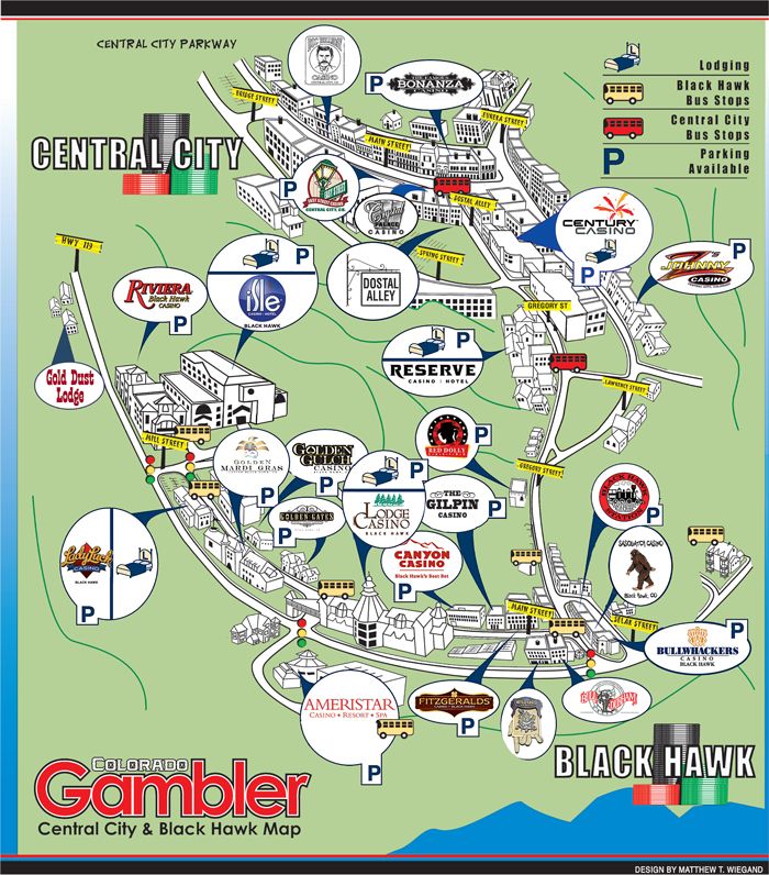 Black Hawk Colorado Gambling Map