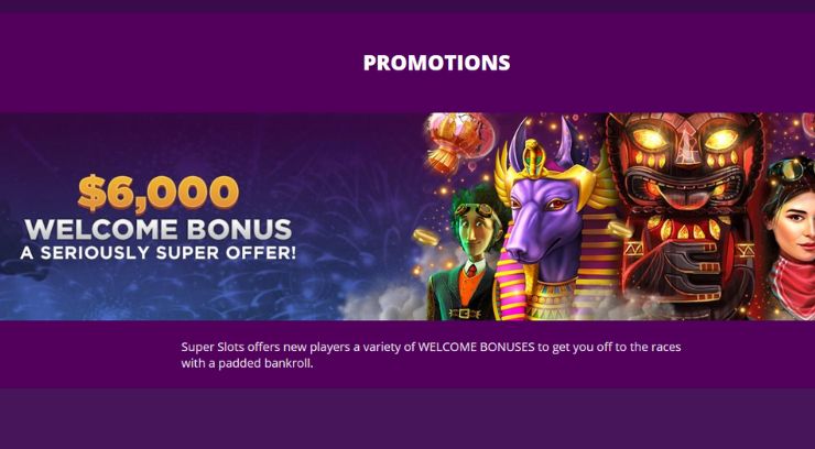 Super Slots welcome bonus