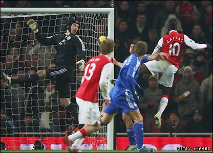 Petr Cech gifted William Gallas and Arsenal the victory.