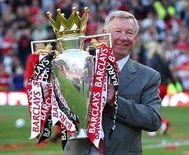 Sir Alex Ferguson with United's 19th title
