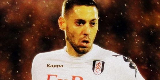 Clint Dempsey playing for Fulham