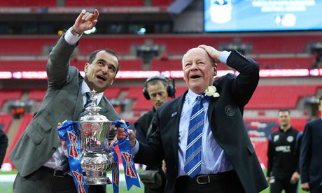 Wigan's Dave Whelan, right, may lose his manager to Everton, a club he thinks is not big enough