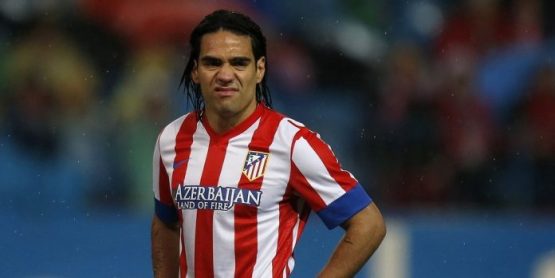 Atletico Madrid's Radamel Falcao is seen during the Spanish first division soccer match against Valencia at Vicente Calderon stadium in Madrid