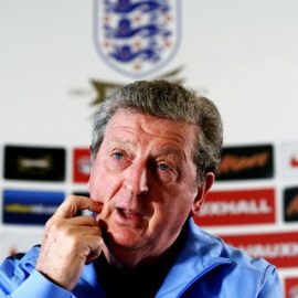England's Manager Roy Hodgson smiles dur
