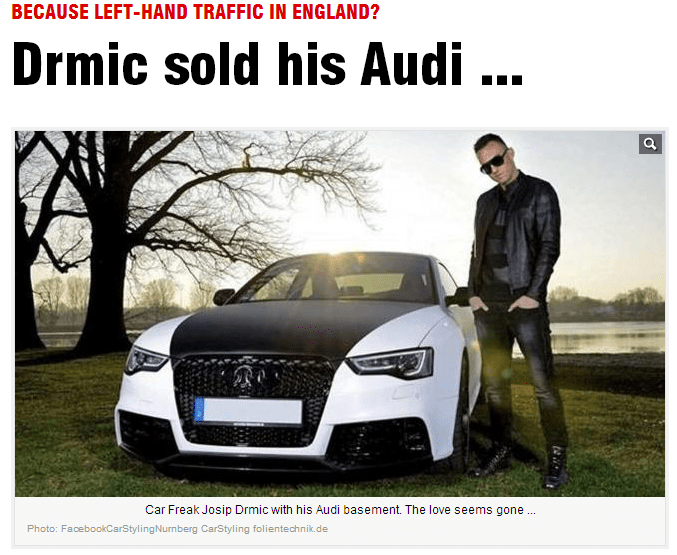 Picture of his Audi   car