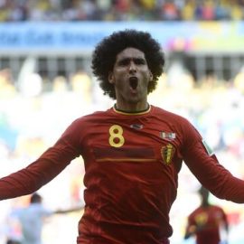 Fellaini scored for Belgium during the international break
